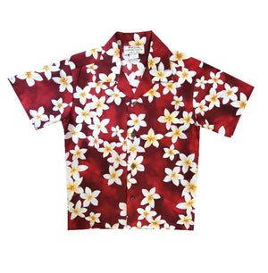 Plumeria  Boys Aloha Shirt